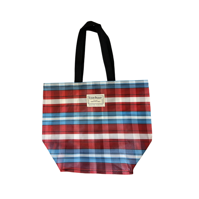 The Bodega Market Bag - Firecracker Plaid