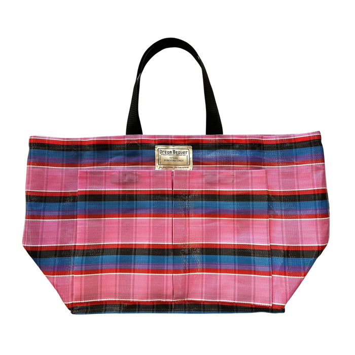 The Big Haul - Beach Tote - Bubble Gum Stripe