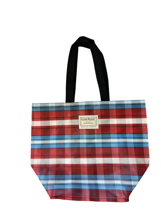 The Bodega Market Bag - Firecracker Plaid