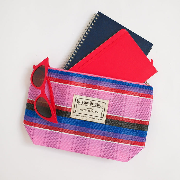 The Ditty Personal Incidentals Bag - Bubble Gum Stripe