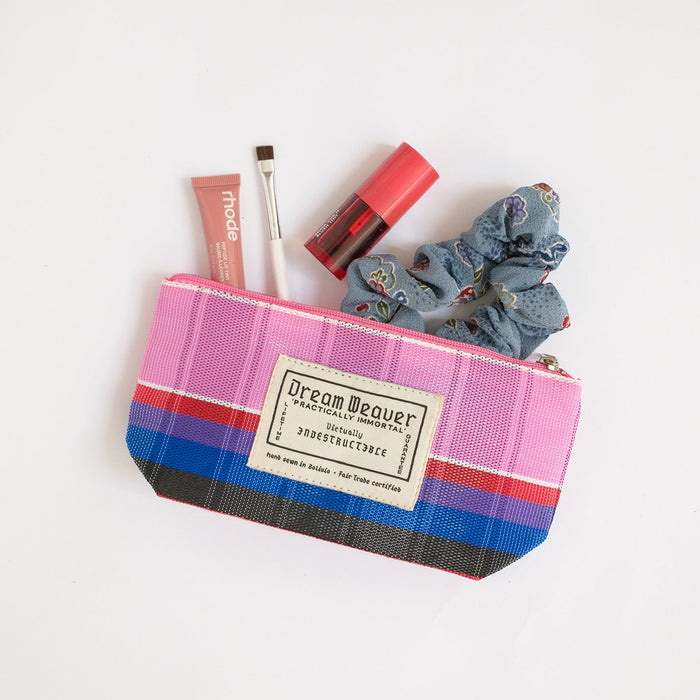 The Kit Minimal Essentials Bag - Bubble Gum Stripe