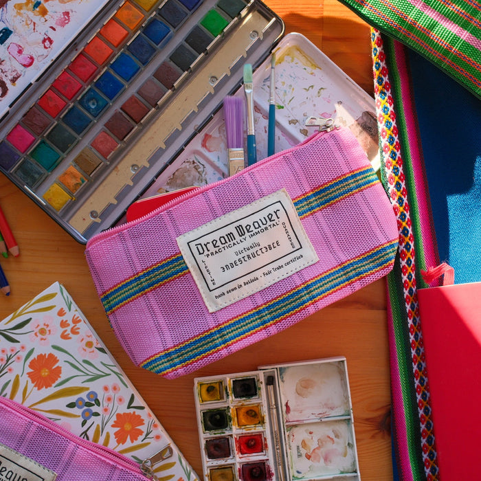 The Kit Minimal Essentials Bag - Watermelon Patch Plaid